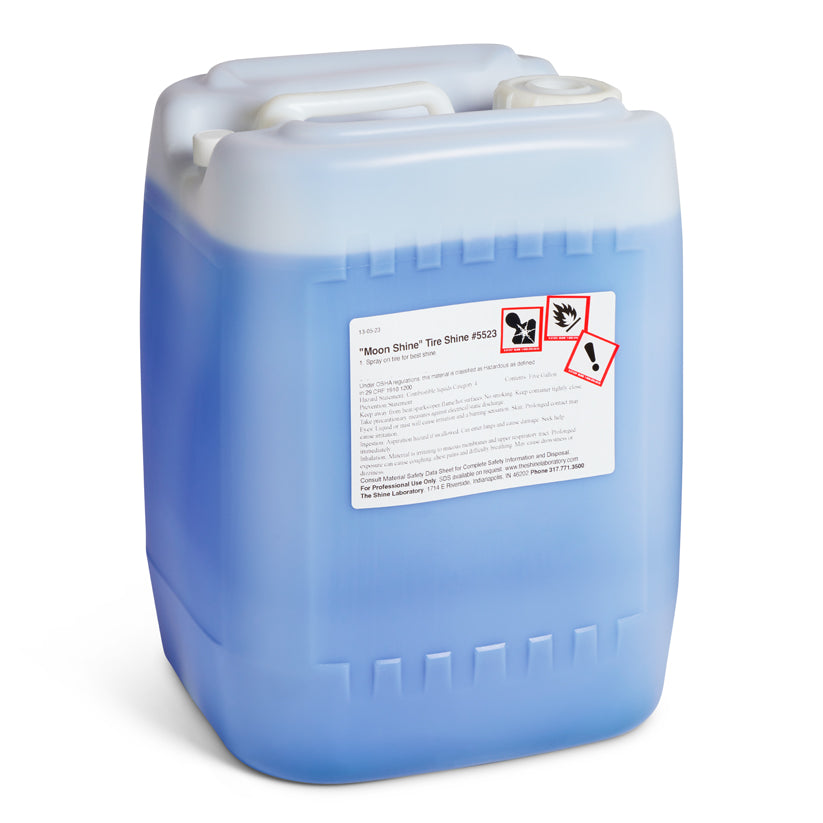 Moon Shine" Tire Shine Item #5523 Five Gallon The Shine Laboratory Moon Shine" Tire Shine Item #5523 Five Gallon The Shine Laboratory