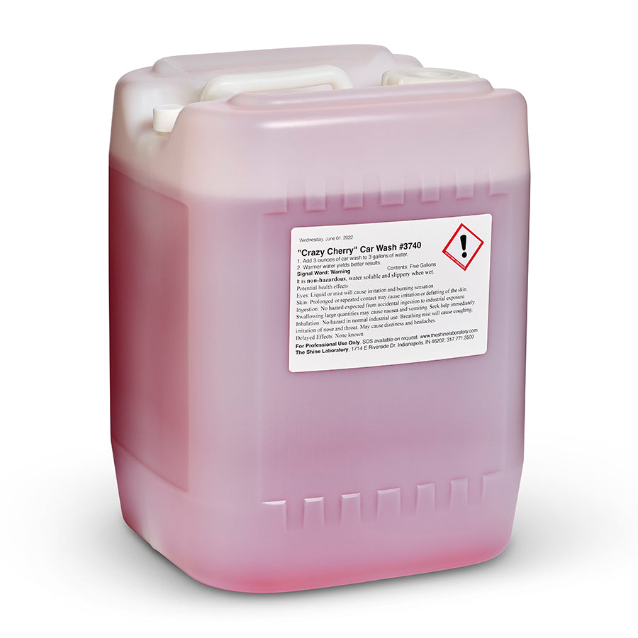 "Crazy Cherry" Car Wash Shampoo Item #3740 Five Gallon