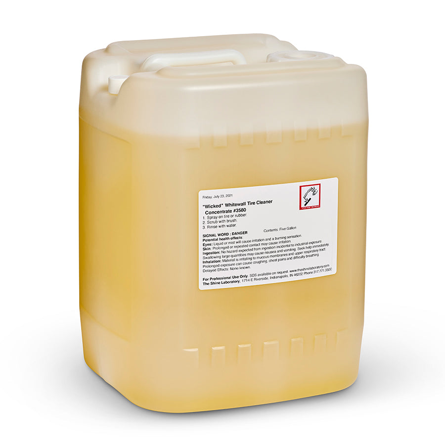 "Wicked" Whitewall Cleaner Concentrate Item #3580 Five Gallon