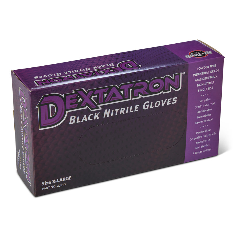 Gloves: Nitrile Black Dexatron Size X-Large Item #6667