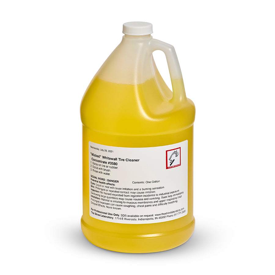 "Wicked" Whitewall Cleaner Concentrate Item #3580 One Gallon